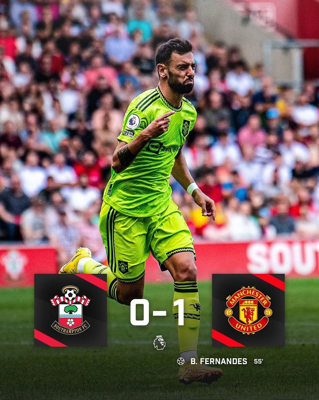 曼联客场-逆转南安普顿，取得宝贵三分